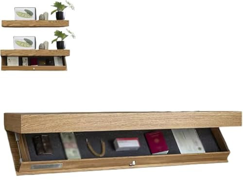 Magicflap Designer-Regal mit, Magicflap Designer-Regal mit Geheimfach, verdecktes schwebendes Regal, moderne Inneneinrichtung, 2025 neues verdecktes schwebendes Regal, ideal for Wohnzimmer oder Büro(N