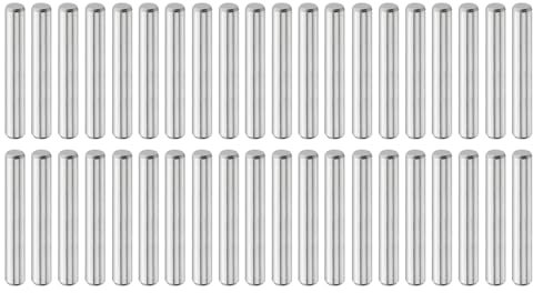 sourcing map 40 perni di tassello da 3 mm x 20 mm, in acciaio inossidabile 316L, cilindrici, perni di supporto per mensole, perni di fissaggio, elementi di fissaggio per mensole in metallo, colore