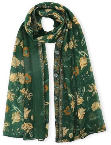 vimate Schal für Damen-Leichtes Floral Tuch Gaze Kopftuch für Frühling Herbst Winter