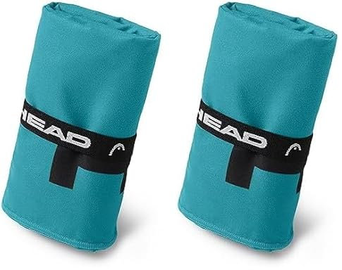 Osama Home HEAD Active - Asciugamano Microfibra con Elastico, Palestra, Sport, Fitness Morbido e Leggero a Rapida Asciugatura, Asciugamani Bagno Assorbente e Salvaspazio da Viaggio 40x60, Octane Blue