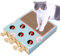 Simsky Jouet interactif en bois pour chat, souris taupe, puzzle avec 5 trous, jeu de chasse pour l'entraînement en intérieur