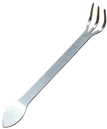 JKELPV Hand Saatstreuer 1Pc Edelstahl Wurzel Rake 3-Prong Lösen Boden Bonsai Mit Drehen Boden Werkzeuge Garten Griff Handheld Seed Planter