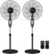 Aigostar Ventilatore a Piantana con Telecomando, 60W Silenzioso Potente, 9 Pale, Timer 7.5H, 3 Velocità & 3 Modalità (Normale/Naturale/Sleep), Altezza Regolabile 102-120cm, Oscillazione 80°, Nero *2