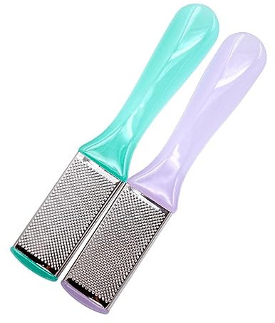 IWOWHERO De Pie De Doble Cara Escofina De Pedicura 2 Unidades Acero Inoxidable Para Talones Secos y Agrietados Cuidado De Pies Herramienta De Pedicura Uso Doméstico Color Aleatorio
