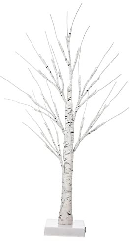 EXCEART lumières de bouleau en forme de dirigé petit sapin illuminé arbre de table avec des lumières illuminer le bouleau allumer l'arbre d'automne lumières de branche pc blanche