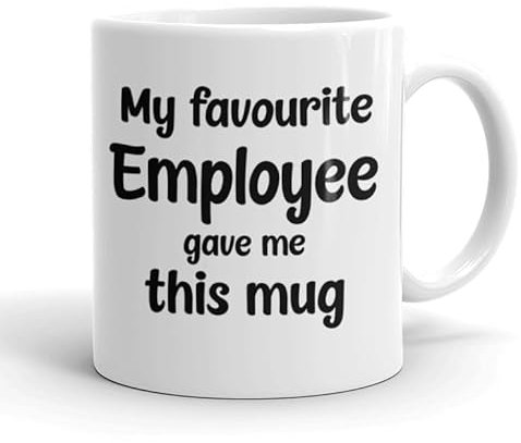 VIROSA Funny Employee Mug – “My Favourite Employee” – 11oz Coffee Mug – Fun Work Gift for Staff – Novelty Office Present