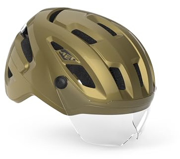 MET Intercity MIPS Urban Cycling Helmet, Gold Glossy, Size 52-56cm