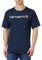 Carhartt Men's Relaxed Fit Heavyweight Short-Sleeve Logo Graphic T-Shirt, Navy, M