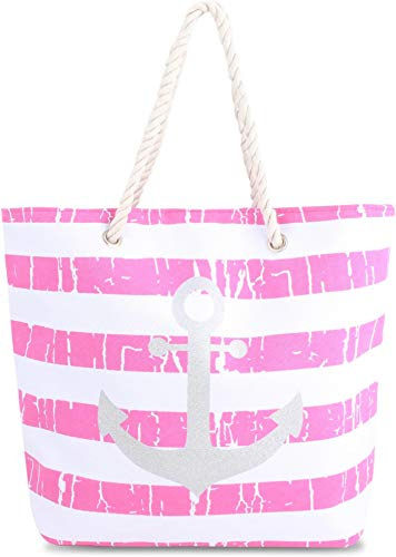 normani Strandtasche Schultertasche Handtasche Umhängetasche mit Sommer Design und großem Volumen