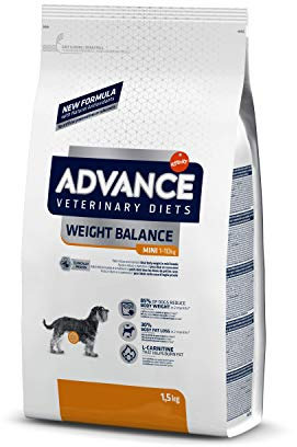 Advance Veterinary Diets Weight Balance Mini - Croquettes pour Chiens avec des Problèmes de surcharge pondérale - 1,5kg