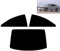 Tintcom.com Passgenaue Tönungsfolie für-Mercedes C Class W203 3-Türen Coupe 2008-2011 Heck/Seitenscheiben (20% Schwarz)