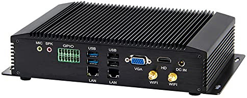 HUNSN Industrial PC, Mini Computer, Windows 11 / Linux Ubuntu, 4G, WOL, Watchdog Supported, I5 4200U 4250U 4258U 4278U, IM05, 2 x LAN, GPIO, 6 x COM RS232 422 485, 0 RAM, 0 Storage, Barebone No System