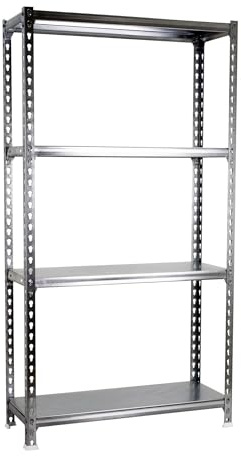 Simon Rack Metallregal 1500x900x500 mm - Simonclick | 4 Höhen, Metallablage, Biegepunkt 180 kg, Korrosionsschutzlackierung, Klicksystem-Montage, Verzinkt