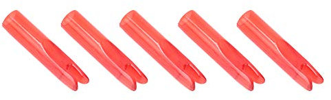 50 Stück Bogenpfeil Nocke, Tragbare Bogen Pfeil Nocke Einsatz Bogenschießen Zubehör Für 6Mm Welle(Rot) Pfeil Nocken