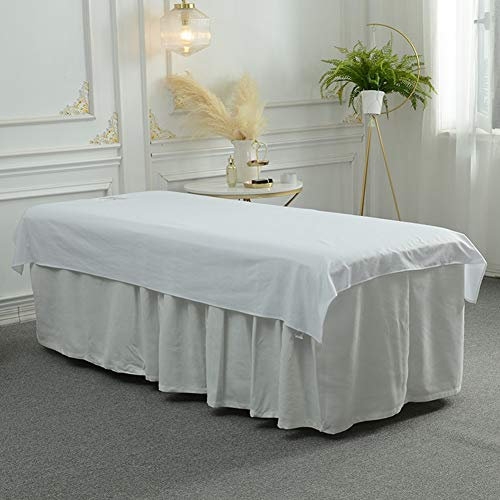DXTY Mit Gesichtsloch Waschbar Beauty Salon Spa Massageliegenbezug Massagebett-spannbettlaken Anti-Slip Reine Farbe Massageliegen-bezug Baumwolle G 205x115cm