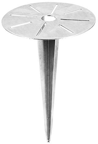 LED Universum - Universal Erdspieß Metall verzinkt 35cm hoch, 18,5cm Durchmesser für Wegeleuchten (2 Stück)