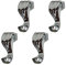 I Want Fabric 5.5 Queen Anne Chrome Shell Metal Replacement Legs 4Pcs Furniture Pre Drilled For Sofa Couch Chair Ottoman Cabinet