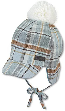Sterntaler Baby-Jungen Schirmmütze Puschel Mütze, Hellblau, 53