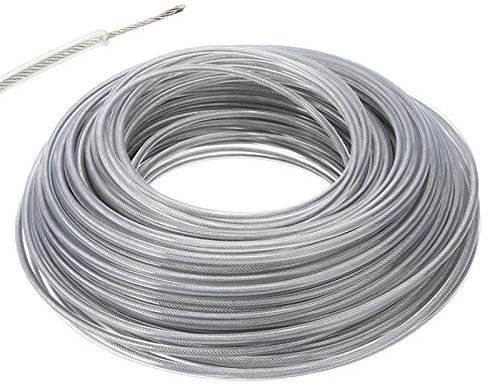 BGTOOL Runder Trimmerfaden für Rasentrimmer, Universal-Stahldraht, Rasentrimmer, Drahtseil, Schnur, Rasentrimmer, Freischneider, Trimmer, Ersatzteil, 304,8 cm x 45,7 m (0,5 kg)