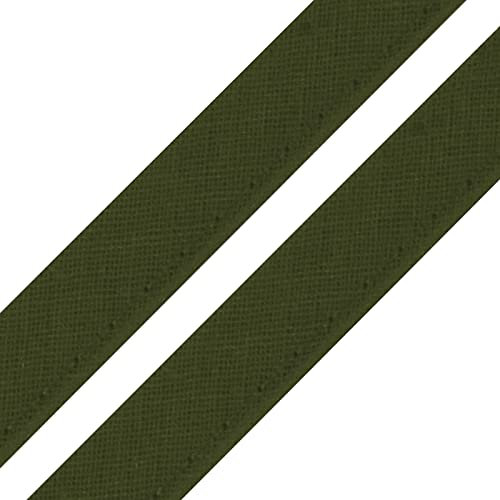 5m Paspelband Stoffband Nähkante Paspelschnur zum Nähen 10mm breit Farbwahl, Größe:10mm, Farbe:armeegrün
