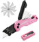 WORKPRO Coltello Taglierino, con 13 Lame di Ricmabio, Taglierino Rosa, Lame a Cambio Rapido, Adatto per Tagliare Carta, Cartone, Plastica