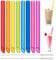 Cokeesun 16 Pièces Pailles Réutilisables avec 2 Brosses de Nettoyage,26cm*1cm Paille en Plastique,Coloré Paille Plastique pour Jus de Fruits Cocktails Smoothie Lait Café Fêtes Mariages Anniversaires