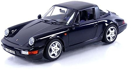 Norev kompatibel mit Porsche 911 (964) Carrera 4 Targa 1991 dunkelblau metallic Modellauto 1:18