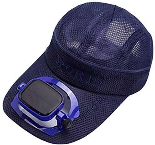 Gorra de béisbol integrada con ventilador solar + fuente de alimentación dual USB para hombre y mujer, velocidad y dirección del viento ajustable, refrigeración 24 horas, ideal para golf, pesca,