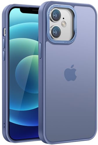 PuyaTeya Cover per iPhone 12/12 Pro, [Cover protettiva opaca oleorepellente] Antiurto Anticaduta Anti-Impronte Antigraffio Custodia per iPhone 12/12 Pro 6.1 (Blu Azzurro)