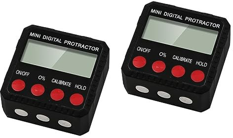 DOITOOL 2stücke Mini Digital Neigungsmesser Elektronischer Winkelmesser Mit Magnet Präzisionsmessgerät Für Maschinenbau Autoreparatur Und Instrumententests Tragbare Wasserwaage Mit