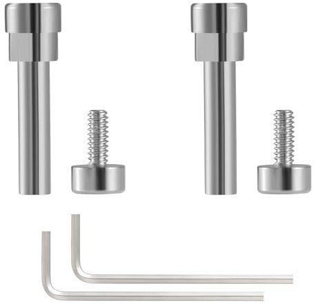 Vis de charnière pivotante en métal et broches - Accessoires de rechange avec 2 tournevis - Compatible avec casque Bose QuietComfort 35 II/QC35/QC45/QC25 (argenté)