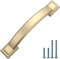 9BUILD 10 Pack 128mm Brass Cabinet Handles Cabinet Pulls Kitchen Cabinet Handles Kitchen Door Handles Drawer Handles Zinc Alloy Kitchen Handles Wardrobe Handles
