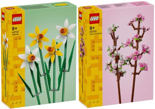 Lego 40747 Lot de 2 jonquilles et 40725 fleurs de cerisier