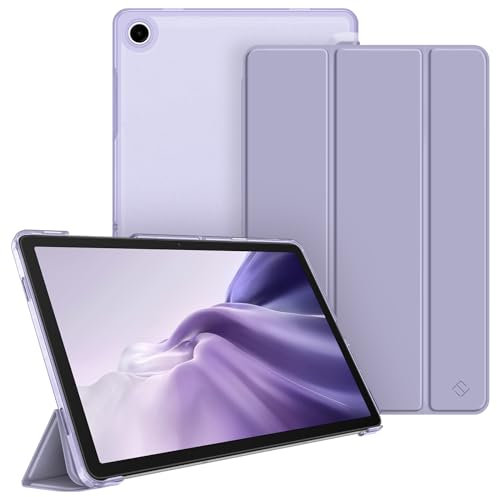 Fintie Hülle für Samsung Galaxy Tab A9 Plus 11 Zoll 2023, Ultradünn Schutzhülle mit Translucent Rückseite Cover mit Auto Schlaf/Wach Funktion für Samsung Tablet A9+ SM-X210/X216/X218, Pastellviolett
