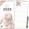Paarplaner 2025 3 Spalten SÜSSE ILLUSTRATIONEN Planer für Zwei 2025 und Okt-Dez 2024 Partnerkalender 16x32,5cm Paarkalender f. Paare 2025 Wandplaner 2 Personen STICKER Recycling Liebe Freundschaft