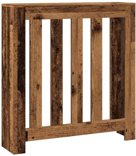 vidaXL Heizkörperverkleidung, Heizungsverkleidung Modernes Latten-Design, Heizkörperabdeckung für Wohnzimmer, Heizungsabdeckung, Altholz-Optik Holzwerkstoff