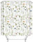 Country Wildflower Floral Plant Shower Curtain, Farmhouse Multicoloured Botanical Flower Leaves Herb Flower Plant Curtain for Girl/Women Bathroom Decor