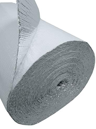 COLL7AWS 4ft x100ft 400 sqft Double Bubble White Reflective Foil Greenhouse Insulation R8
