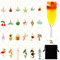 SRIZIAN 24Pcs Wine Glass Charms, Sumner Beach Fruit Sea Style Wine Glass Markers Wine Glass Identification Tags for Stem Glasses Christmas Wedding Party Decorations
