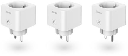 Prise WiFi intelligente, Matter, 3.680W, commande voc/appli, pack de 3