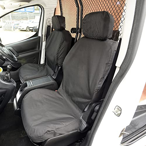 UK Custom Covers Fiat Doblo (2022 Onwards) Front Seat Covers Tailored Waterproof Black SC1200BAD5