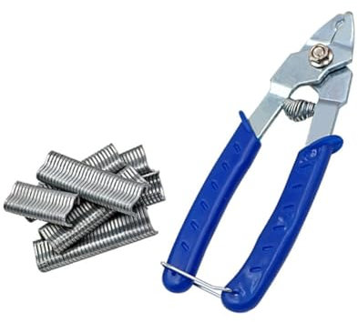 OLDMFZP Type M Nail Ring Pliers, Snap Ring Pliers 1SET Plier for Cages Installation Pliers Hog Ring Water Pipe Clamp for Animal Cages, Wire Fencing and Railing Repair