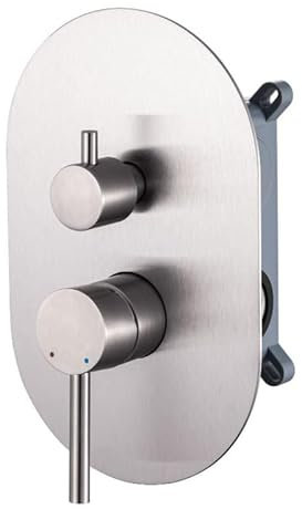 IMPALLI Miscelatore Doccia Da Muro A incasso Due Vie Con Deviatore E Box Facile Installazione In Acciaio 316 Con Cartuccia Miscelatore 35 Mm Inclusa