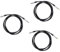 Tofficu 3pcs Audio Cable Extension Male to Female Aux Cord Durable Tpe Stereo Extender for Home Stereo Car Audio Easy Plug Play Connection