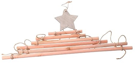 GLEAVI 2 Piezas Decoración Colgante de Ramas para de Navidad Accesorio de Pared de Madera Adorno Navideño para Festivo