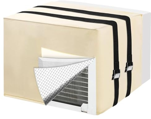 Protection de climatiseur – Protection imperméable et épaisse pour unité de climatisation | Pour maison, balcon, jardin, hiver, terrasse, cour, appartement, protection extérieure extérieure
