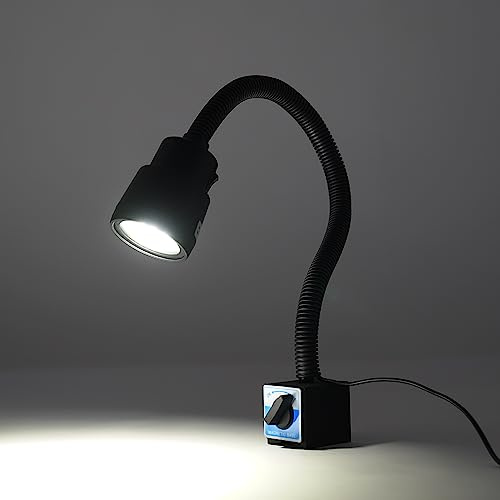 FROPIJ Drehmaschine Lampe | CNC Maschinenlampe Magnetisch | 5W LED Arbeitsleuchte | Magnetic Base | IP50 Wasserdicht | Flexibel Arm | Maschinenleuchte | Schwanenhals Licht