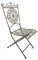 Crispe home & garden Almeria Stuhl | Antikgrüner Gartenstuhl klappbar | Rustikaler Metallstuhl wetterfest | Nostalgisches Design für Garten, Terrasse & Balkon | 48x50x98 cm