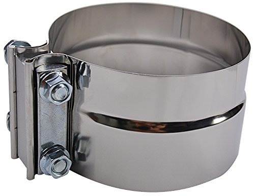 ROADFORMER 4 inch Exhaust Clamp - Lap Joint Exhaust Band Clamps Preformed Stainless Steel - 1 Piece