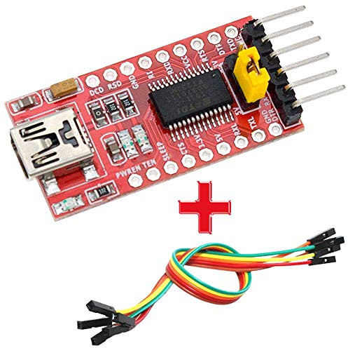 OcioDual FT232RL FTDI Mini USB zu TTL Serien Adapter Konverter Modul 3.3V / 5 V Programmiermodul+Kabel für Ardu ino Pro PIC DIY